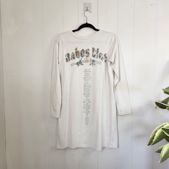Brunette The Label Tops - Brunette the Label Babes Club Long T-Shirt Dress Tunic Long Sleeve Boxy Cute